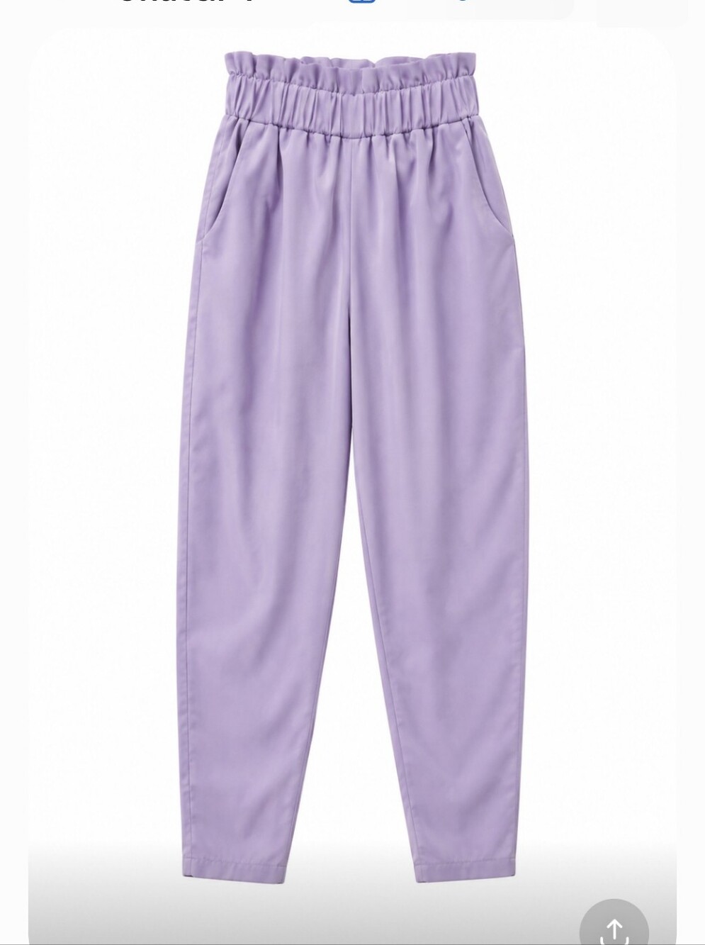 Revamped women's high waisted lavender purple paperbag pants size S